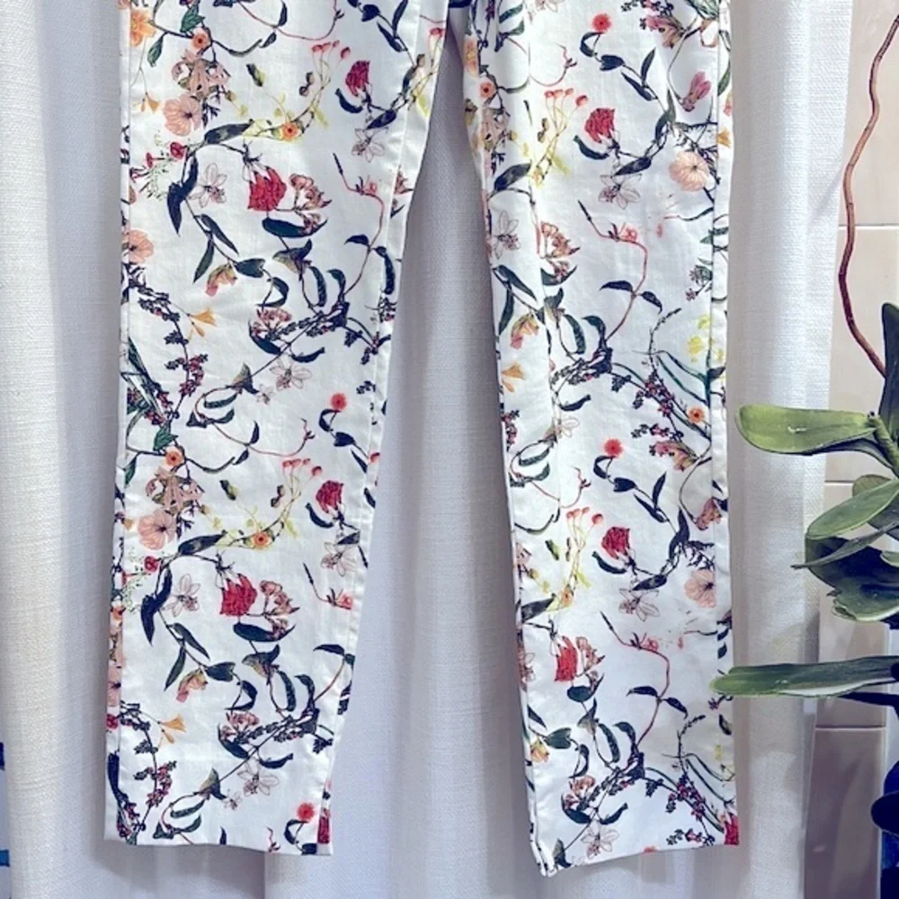 NWOT Zara Woman Floral Skinny Leg Pants Size XS - Picture 3 of 8